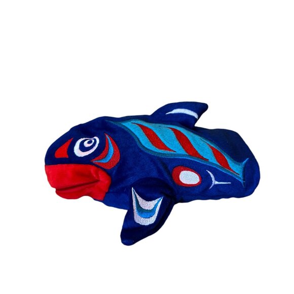 HAND PUPPET Streamer the Salmon by Artist Eric Parnell Haida Beautiful - Picture 3 of 10